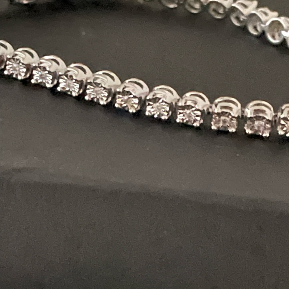 Macy's 1/2 Carat Diamond .925 Elegant Sterling Silver Tennis Bracelet NWT